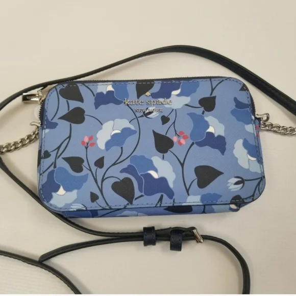 Kate Spade Staci Nouvaeu Bloom Small Double Zip Crossbody